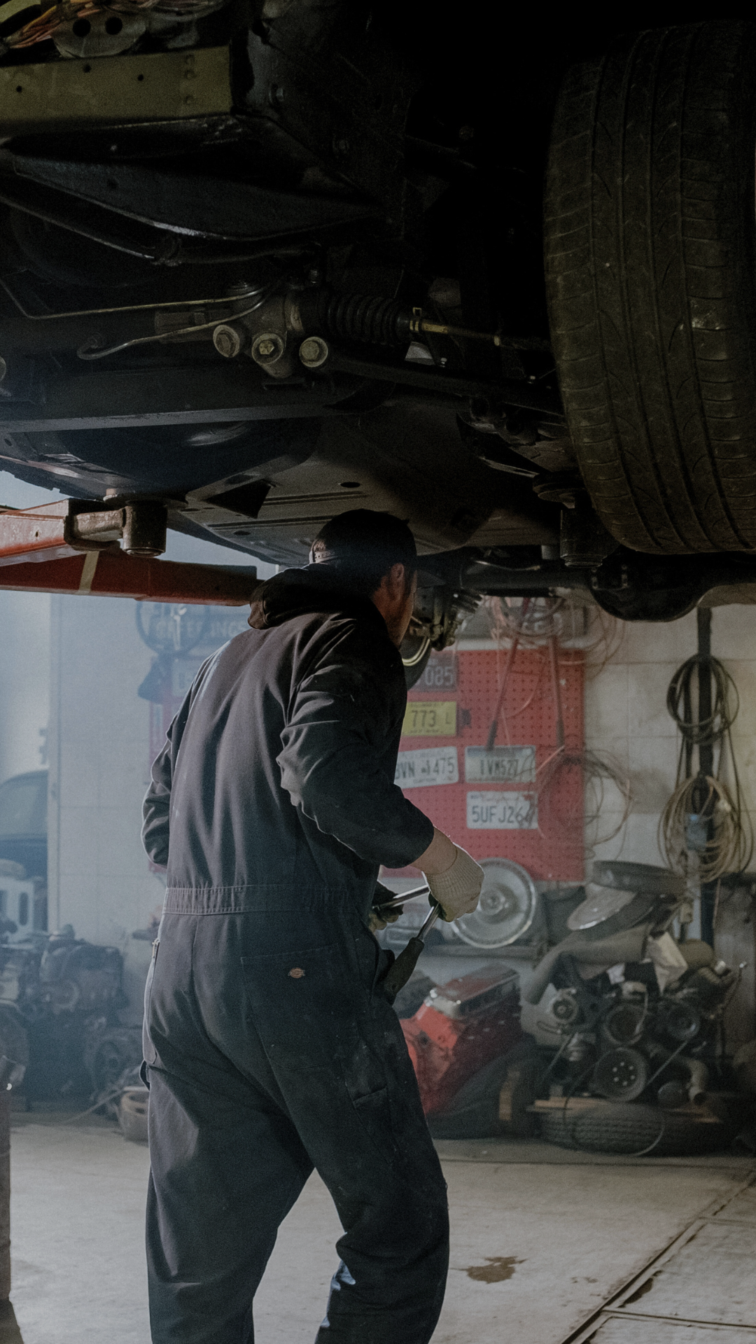 Historia de Instagram Taller Mecánico Moderno Rojo Blanco